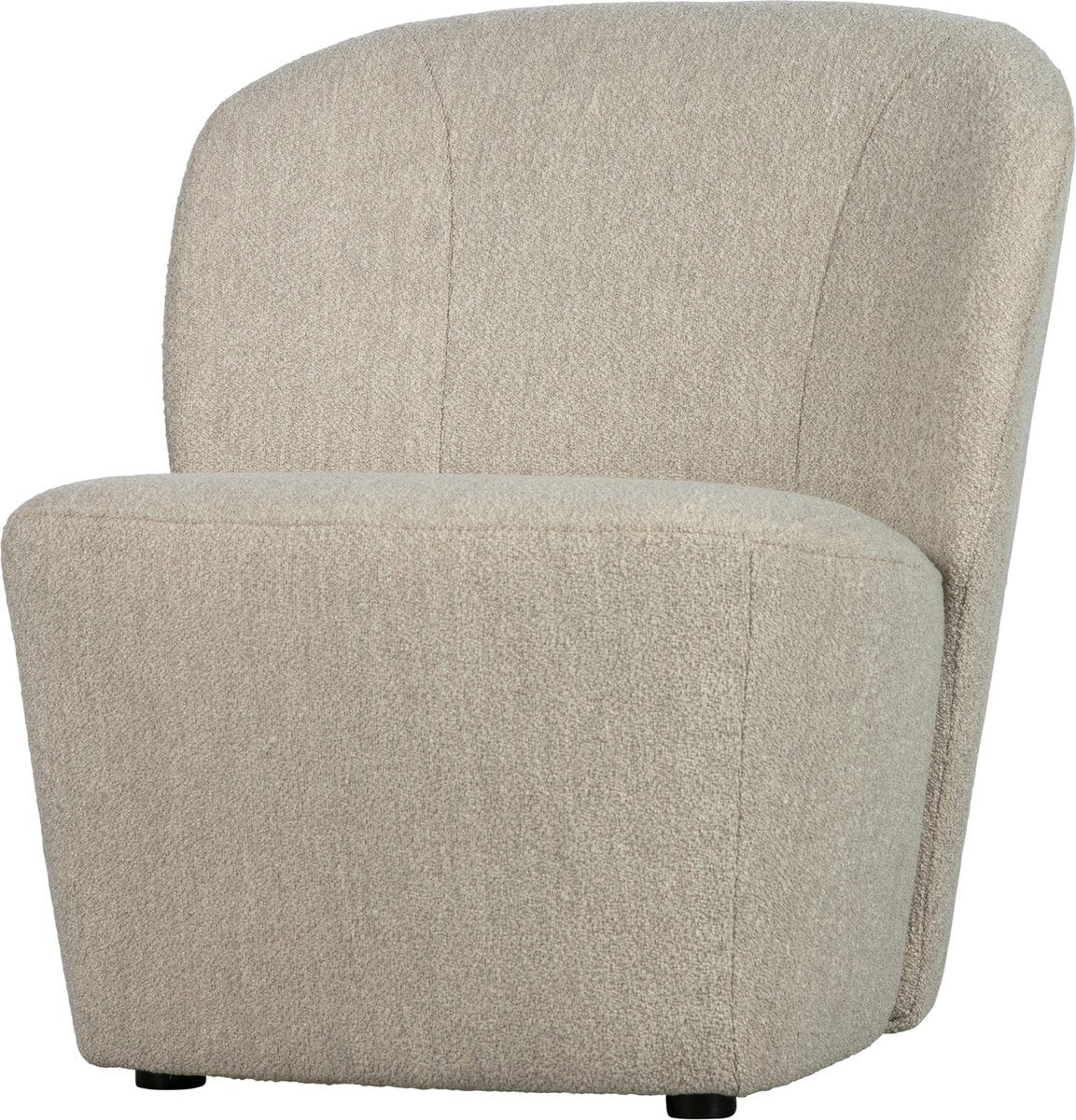 Vtwonen lofty fauteuil - bouclé stof - naturel beige - 75x68x72 cm