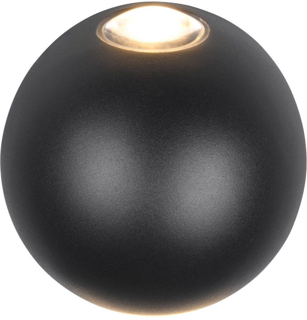 Trio avisio - wandlamp - zwart mat - incl. 2x smd 2w - buitenverlichting - ip54