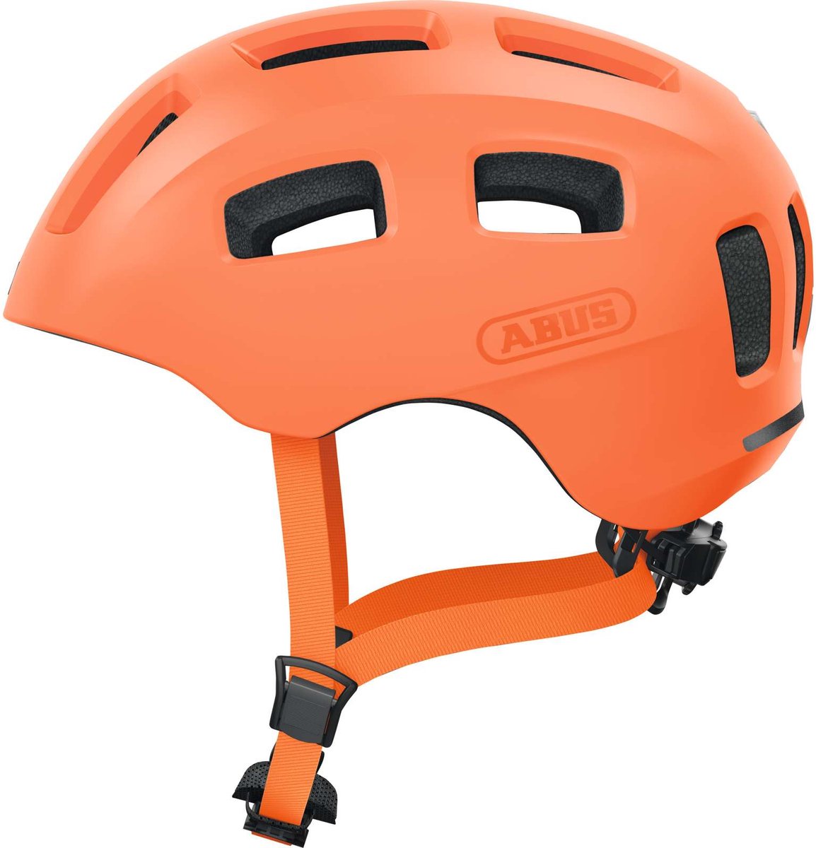 Abus fietshelm youn-i 2.0 mono orange m - 52-57 cm - oranje - geschikt voor gebruik op elektrische fietsen - stadsfietsen - 260 g