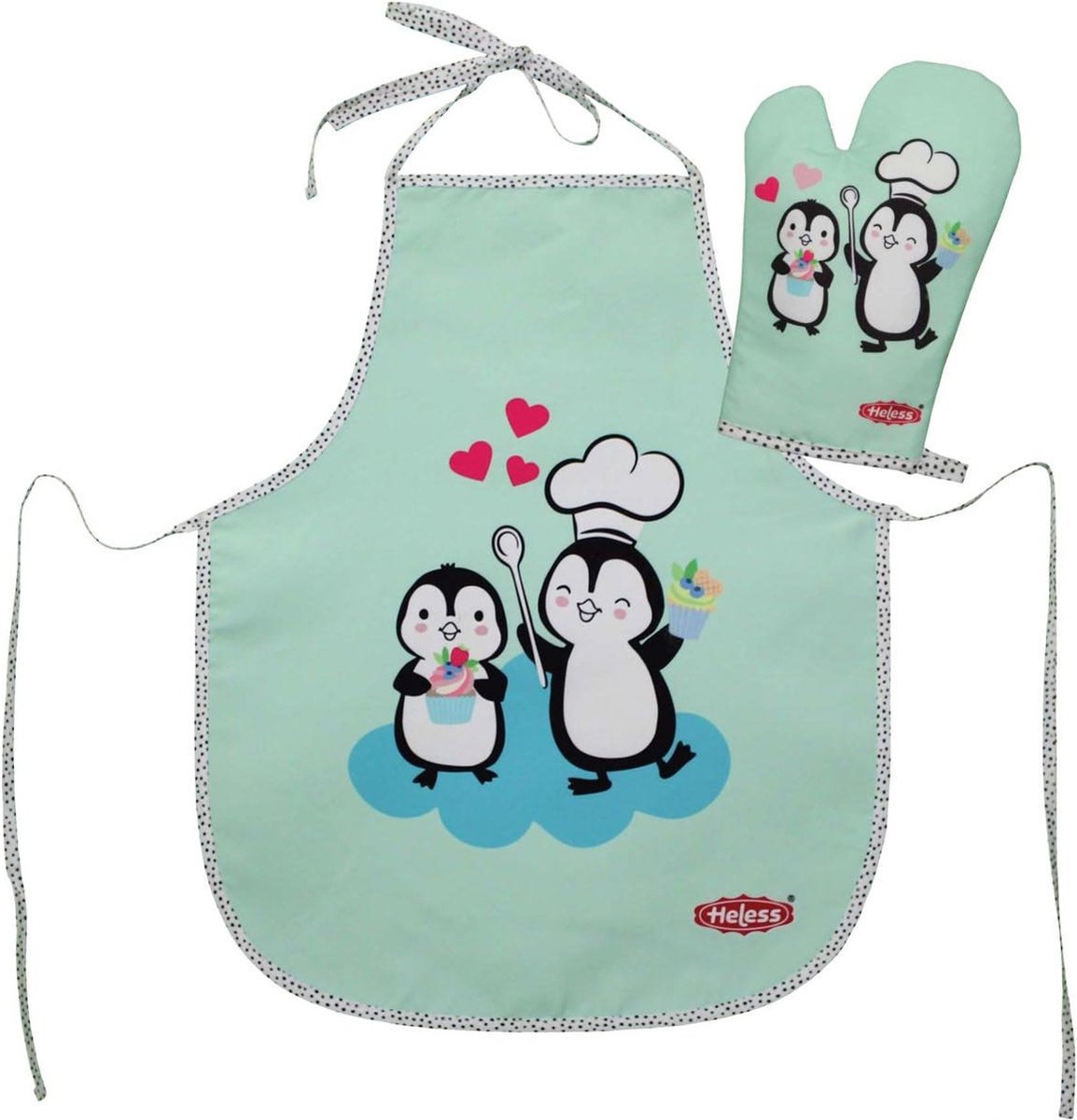 Heless Set Kinderkort en Ovenwant Pinguin