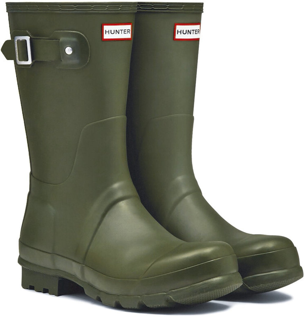 Hunter - regenlaarzen voor heren - original short - olijfgroen - maat 43eu