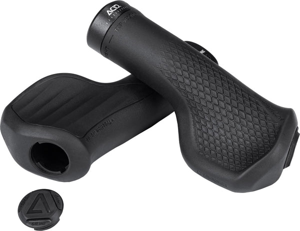 Acid grips travel comfort - fietshandgrepen - handvatten met anti-slipstructuur - met comfort curve voor meer gemak - ergonomische fietshandvatten - geschikt voor lange fietstochten - zwart - large