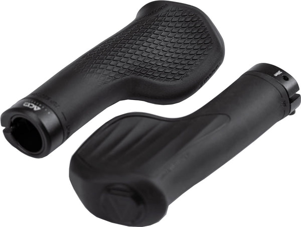 Acid grips travel comfort - fietshandgrepen - handvatten met anti-slipstructuur - met comfort curve voor meer gemak - ergonomische fietshandvatten - geschikt voor lange fietstochten - zwart - large