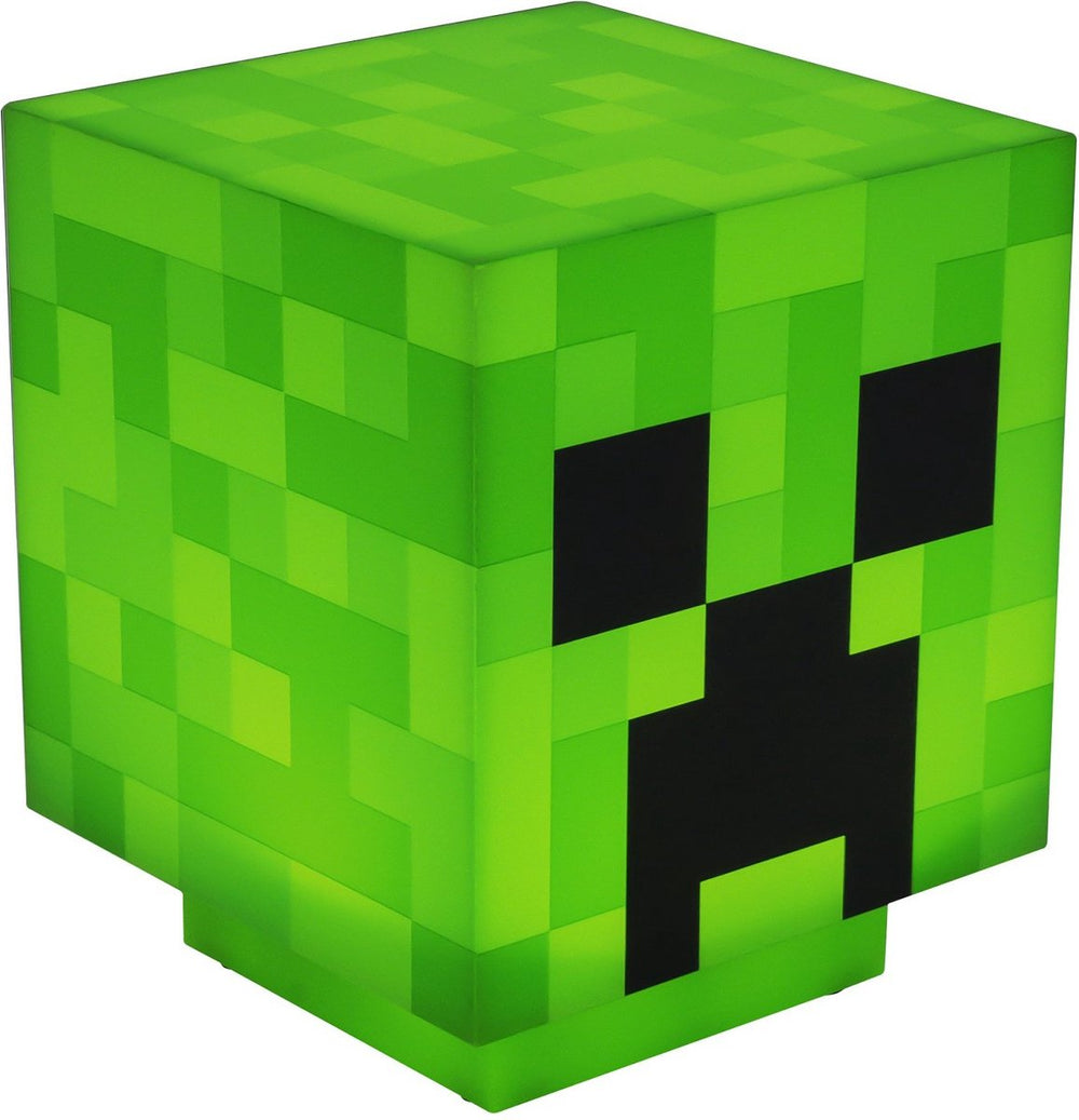 Paladone minecraft creeper bureau‑lamp met officiële creeper‑geluiden, handheld nachtlampje voor kinderkamer of gamerdecoratie officieel gelicentieerde minecraft cadeaus –