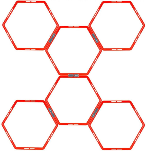 Avento trainingsframe hexagoon 6-delig - fluororanje
