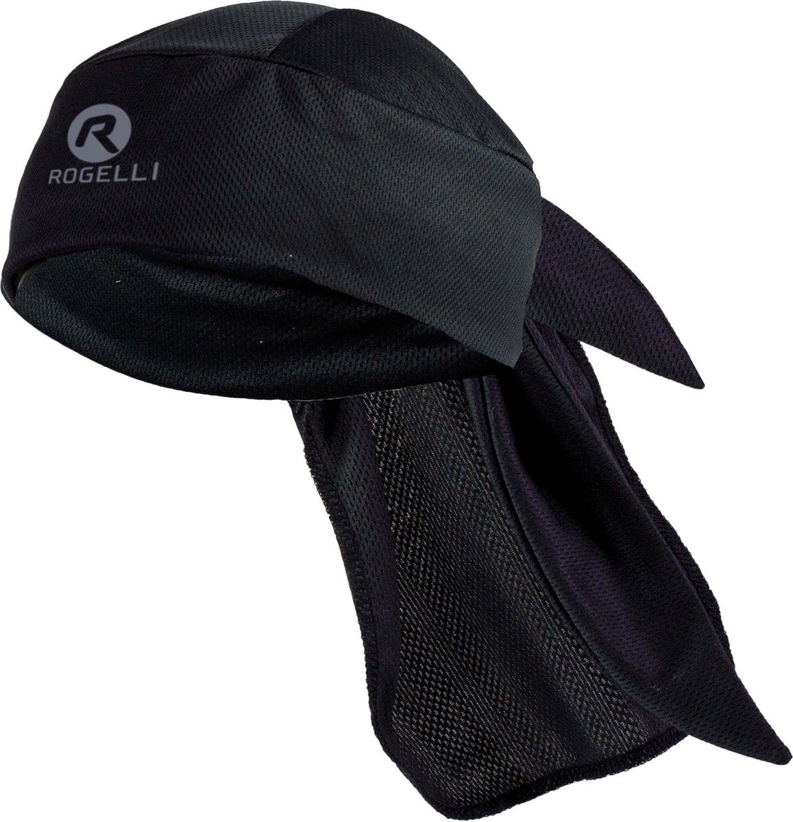 Rogelli bandana wielrennen heren en dames - hoofddoek fietsmuts unisex - zwart - maat one size