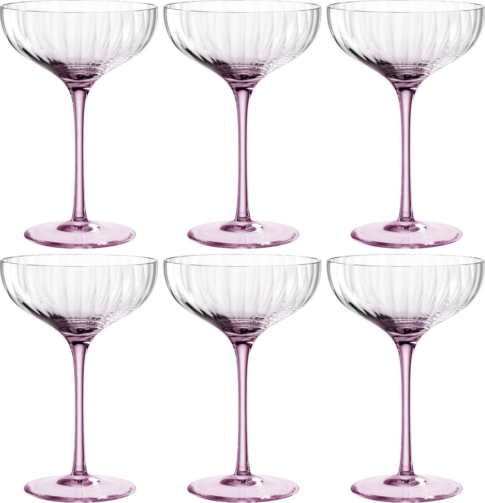 Leonardo poesia champagne coupe 260ml rosé - set 6