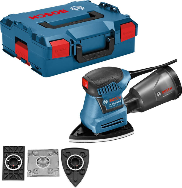 Bosch blauw bosch professional gss 160 multi - multischuurmachine - 180 w - inclusief schuurpapier - micro filterbox - perforatiegereedschap en schroevendraaier