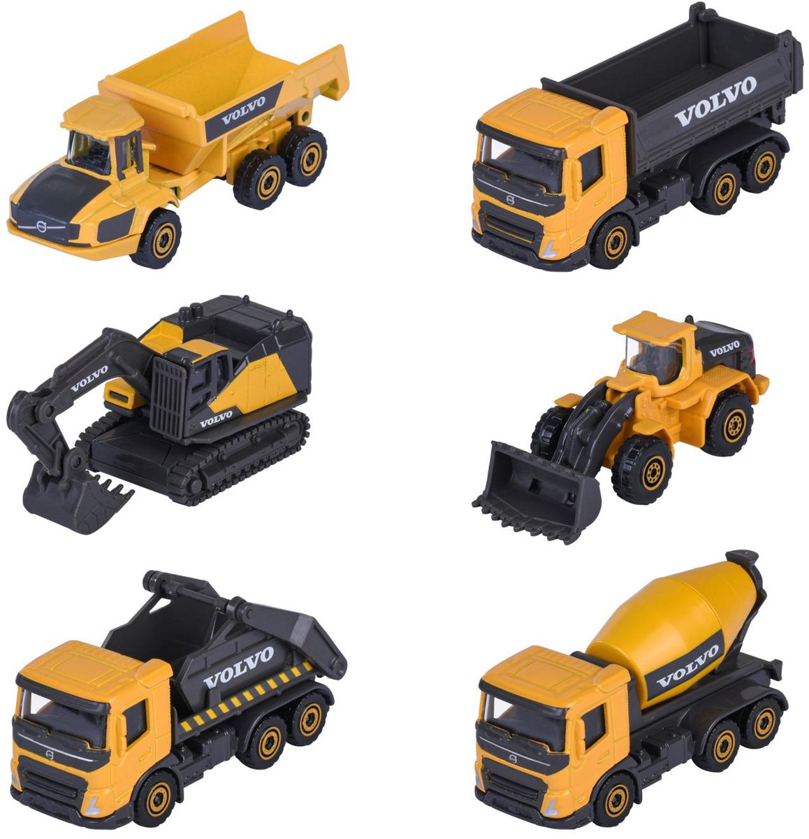 Majorette volvo construction 3 pieces set, 2-sort.