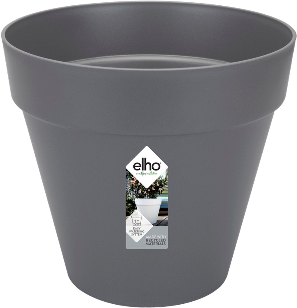 Elho loft urban rond 25 - bloempot voor buiten - ø 24.5 x h 22.0 cm - antraciet