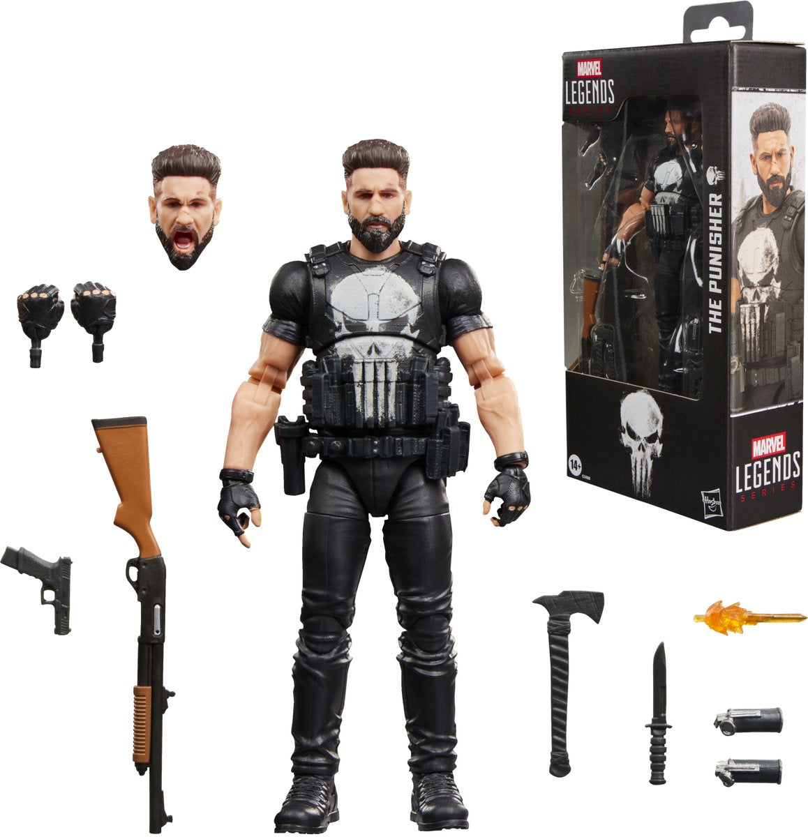 Marvel legends series punisher, the punisher, verzamelactiefiguurset van 15 cm