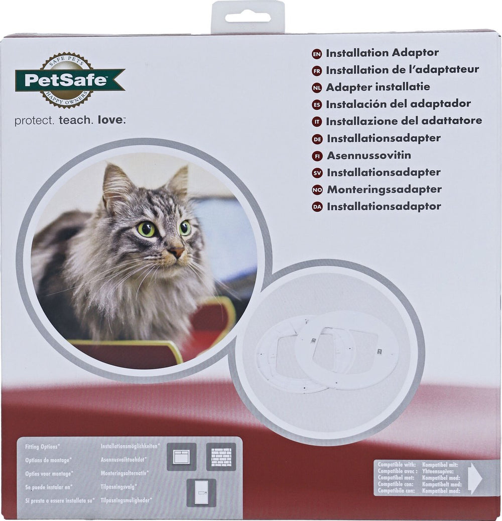 Petsafe ® montage adapter voor microchip kattenluik - wit - wit