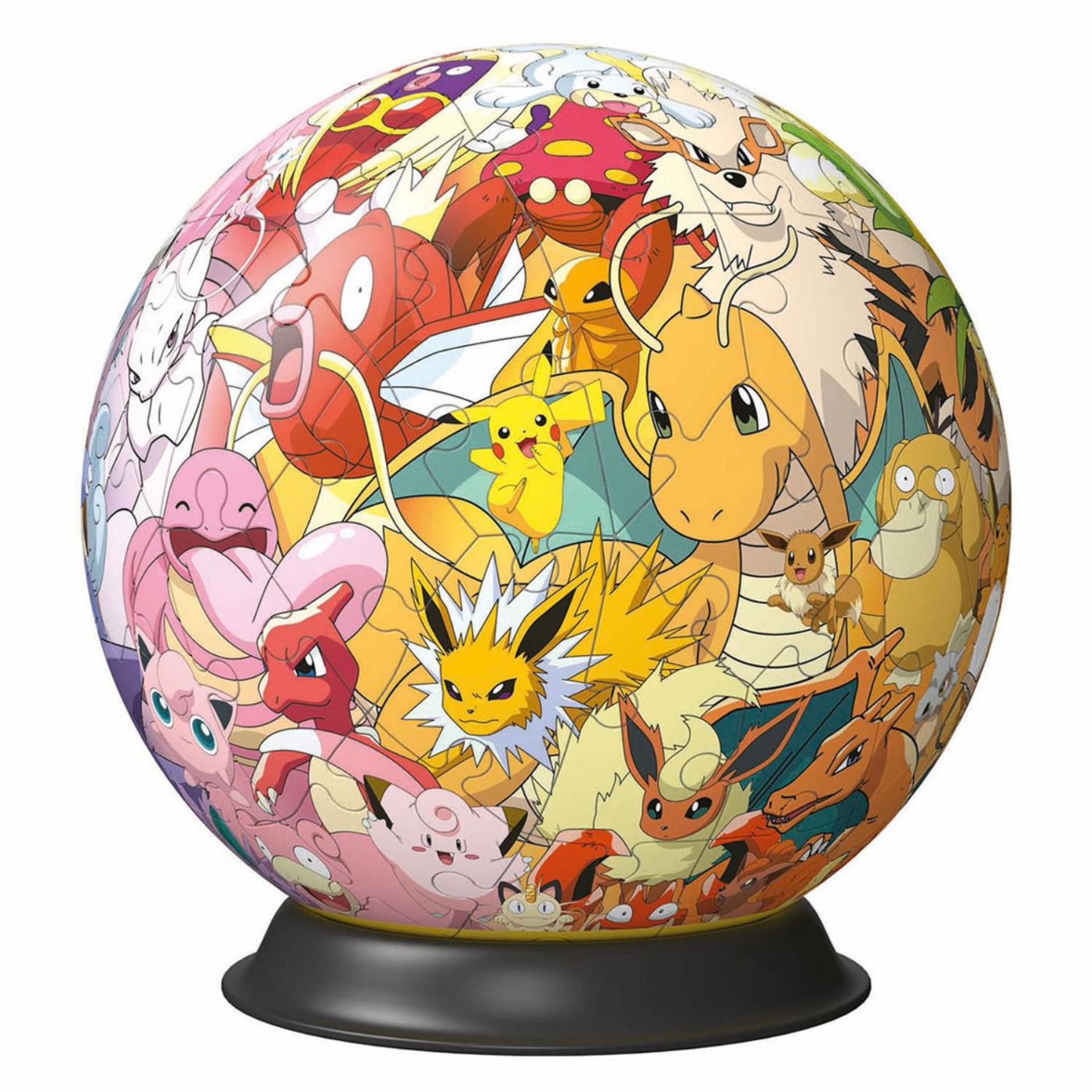 Ravensburger 3d puzzelbal pokémon karakters, 54st.