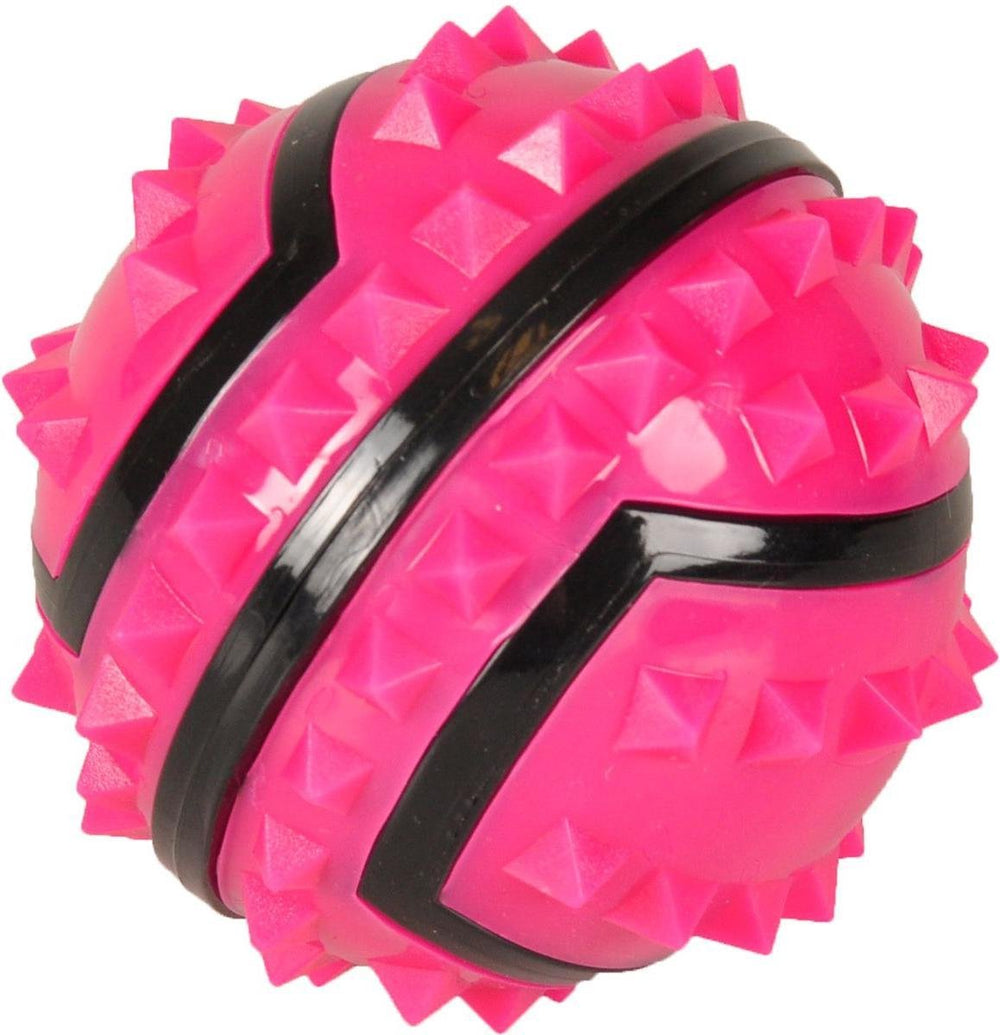 Flamingo spiky ball - hondenspeelgoed - 9.5 cm - roze
