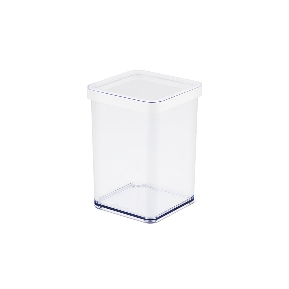 Rotho loft voedselbewaardozen - met witte siliconenafdichtring - 1 liter - transparant