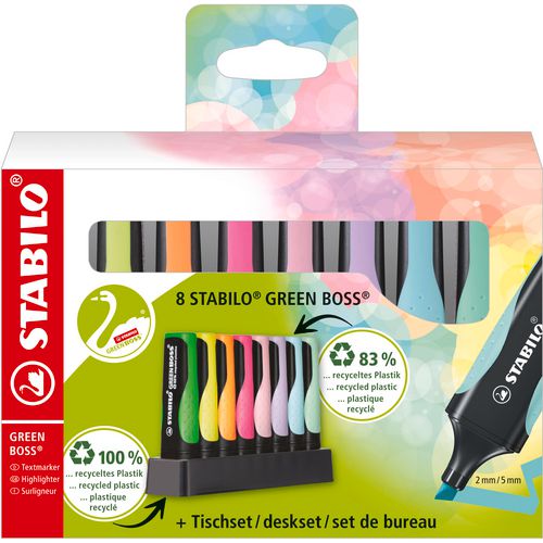 STABILO Green Boss Bureauset, 8st.