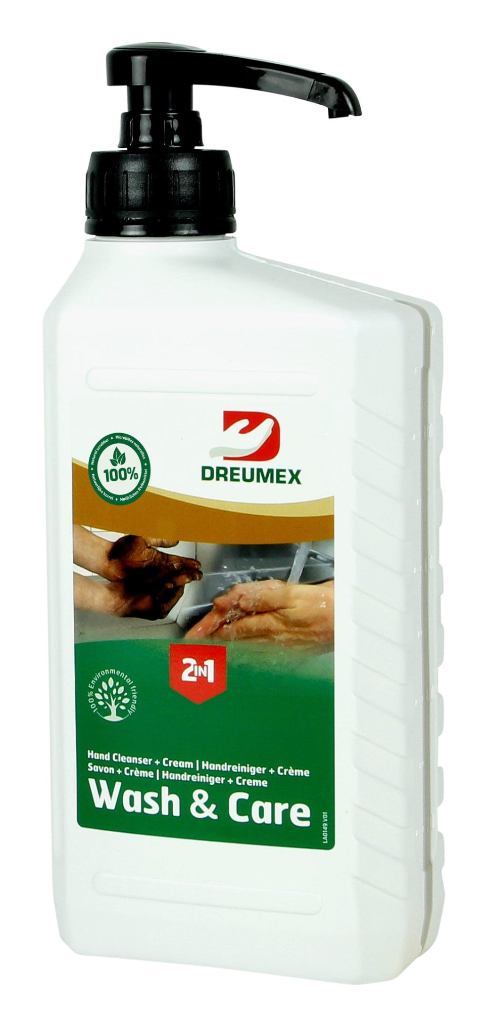 Dreumex wasverzorging handreiniger handzeep 1 liter met pomp
