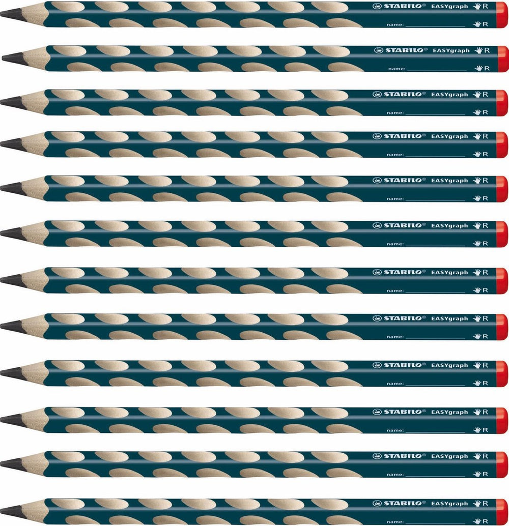 Stabilo easygraph - ergonomisch grafietpotlood - rechtshandig - met extra dikke 3.15 mm kern - doos 12 stuks