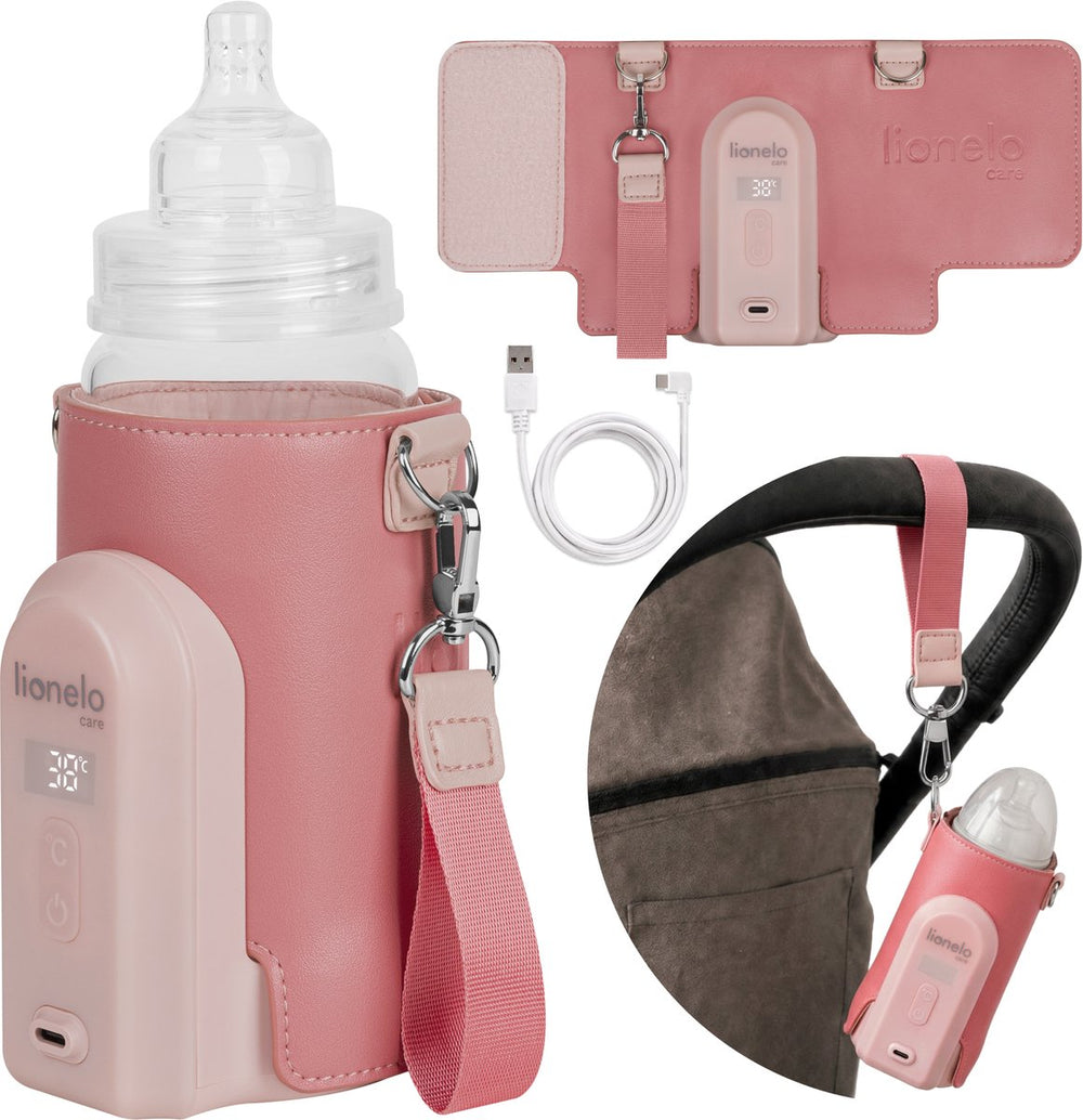 Lionelo thermup go evo flessenwarmer - mobiel - 5 temperatuurniveaus - usb-c opladen - tot 9 uur warmte - geschikt voor glas en plastic