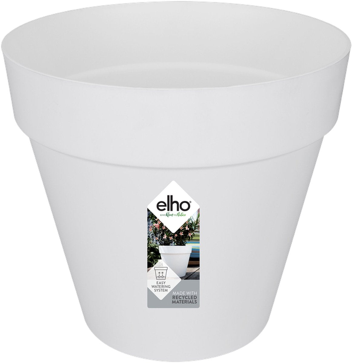 Elho loft urban rond 30 - bloempot voor buiten - ø 28.5 x h 26.0 cm - wit