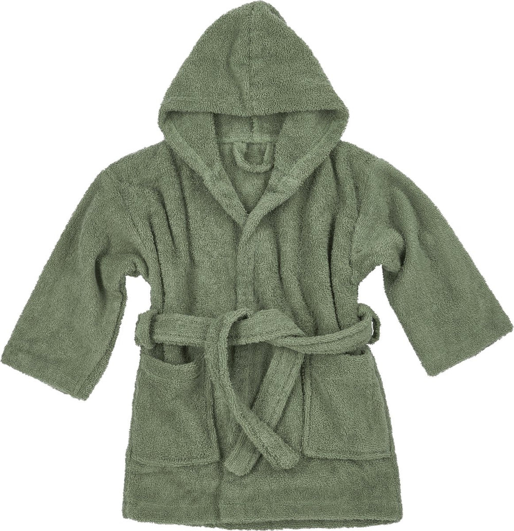 Meyco baby uni badjas - badstof - forest green - 86 92