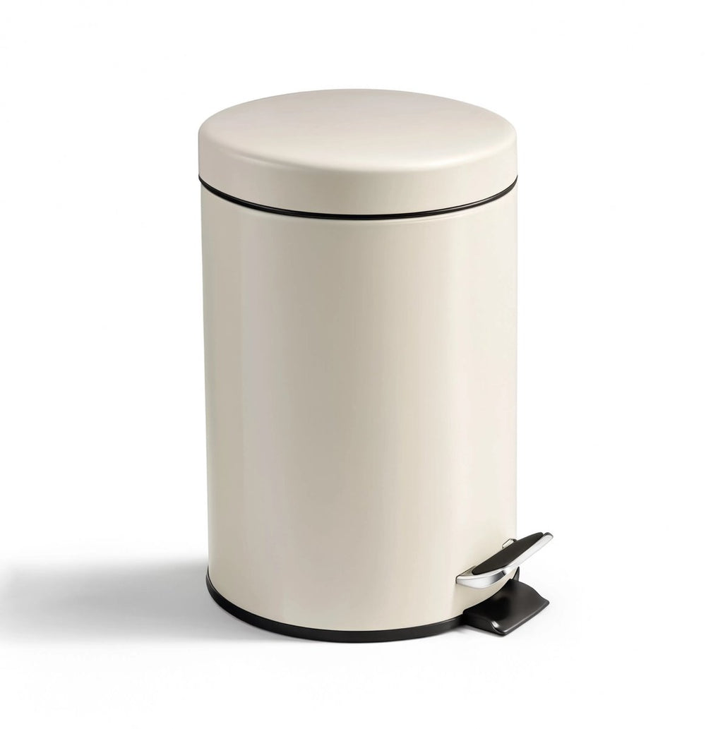 Hush. living hush living - prullenbak 3l metaal - soft close deksel - uitneembare binnenemmer - extra compact - voor kleinere toiletten en badkamers - bei