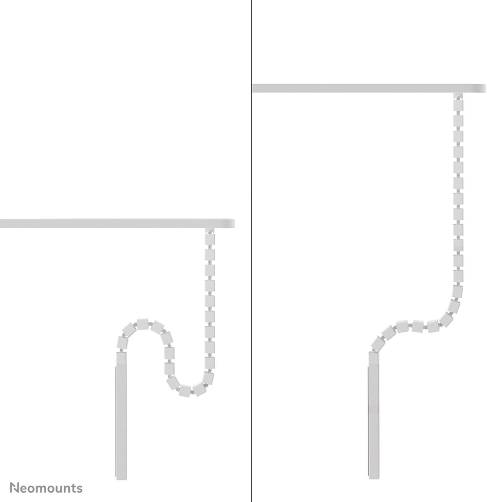 Neomounts ads06-133wh kabelgeleider - modulaire segmenten - schroefbevestiging - magnetische kabelgoot - universeel - wit
