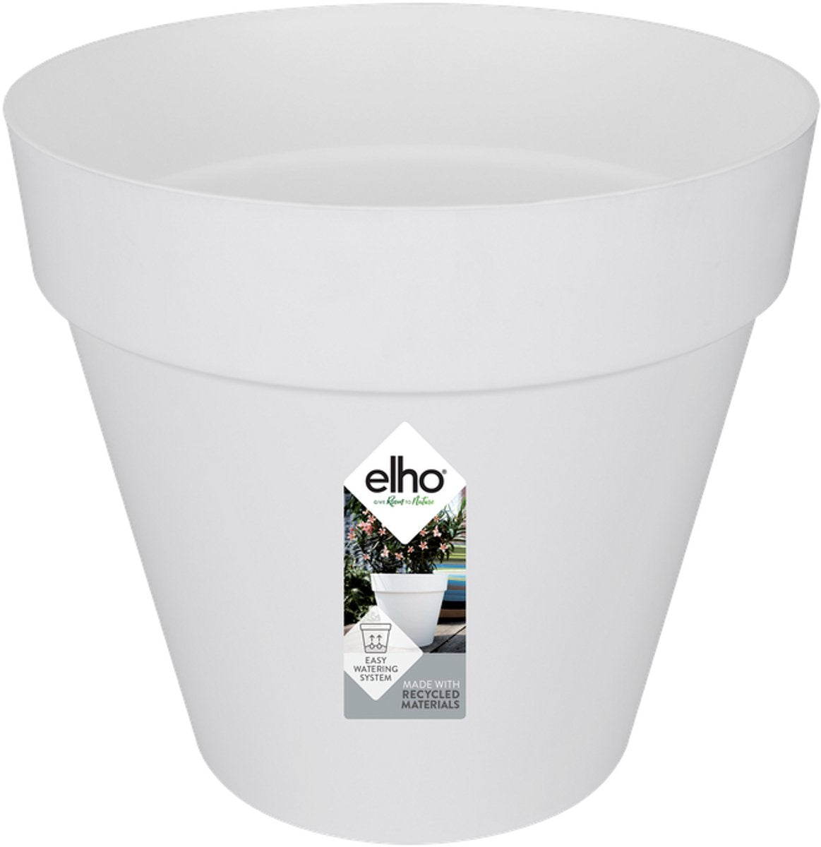Elho loft urban rond 25 - bloempot voor buiten - ø 24.5 x h 22.0 cm - wit