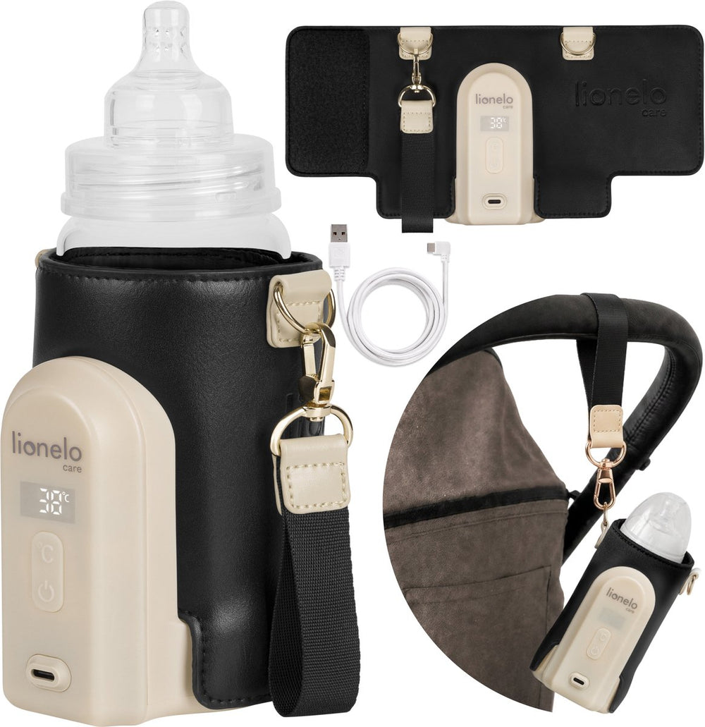 Lionelo thermup go evo flessenwarmer - mobiel - 5 temperatuurniveaus - usb-c opladen - tot 9 uur warmte - geschikt voor glas en plastic