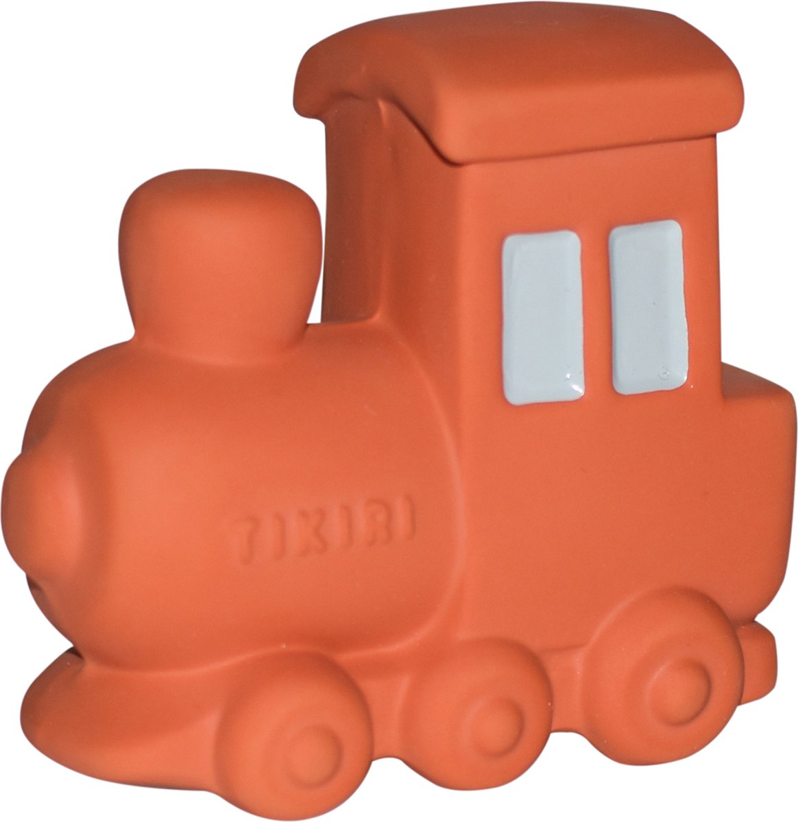 Tikiri vroom vroom friends - trein - natuurlijk rubber - met belletje - 0 jaar