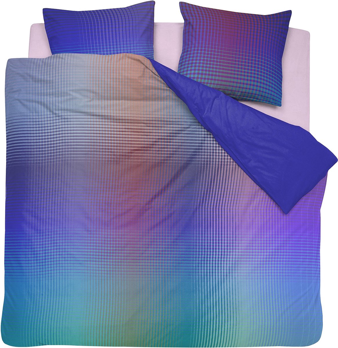 Damai dekbedovertrek rainbow - satijn - 240x200 220 cm - violet + 2 kussenslopen 60x70