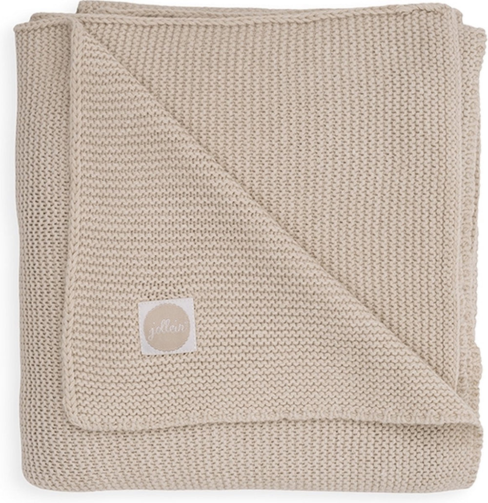 Jollein deken wieg 75x100cm - basic knit - nougat - wiegdekentje baby