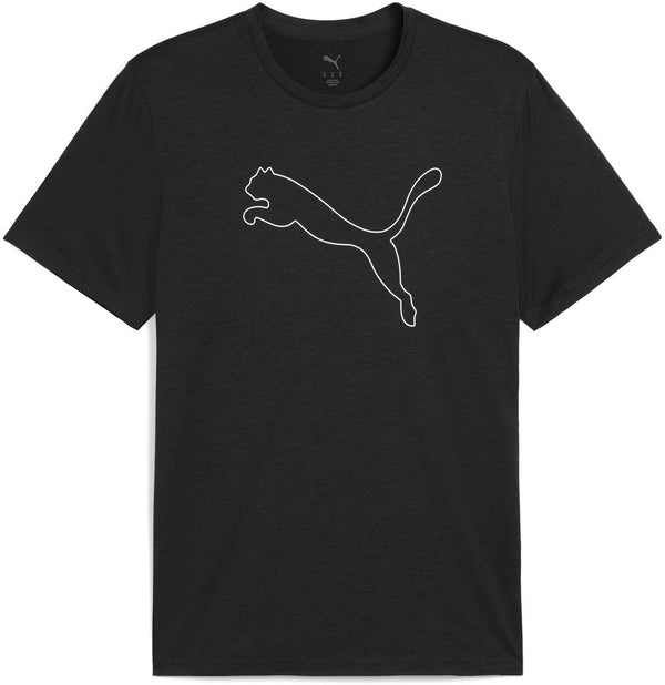 Puma m tad essential heather cat tee (cf large cat) heren sportshirt - black heather xl