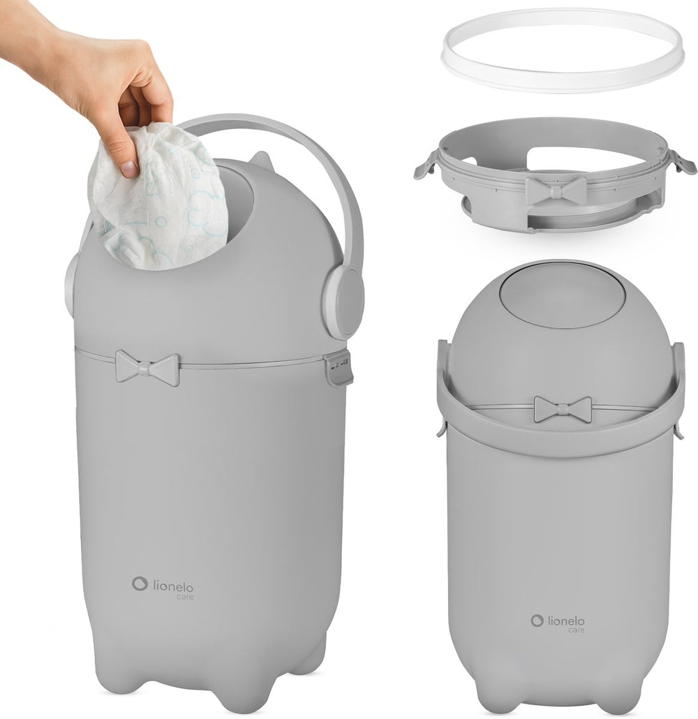 Lionelo purebin – geurwerende luieremmer – 10 l – universele zakken (geen navullingen) – éénhandbediening