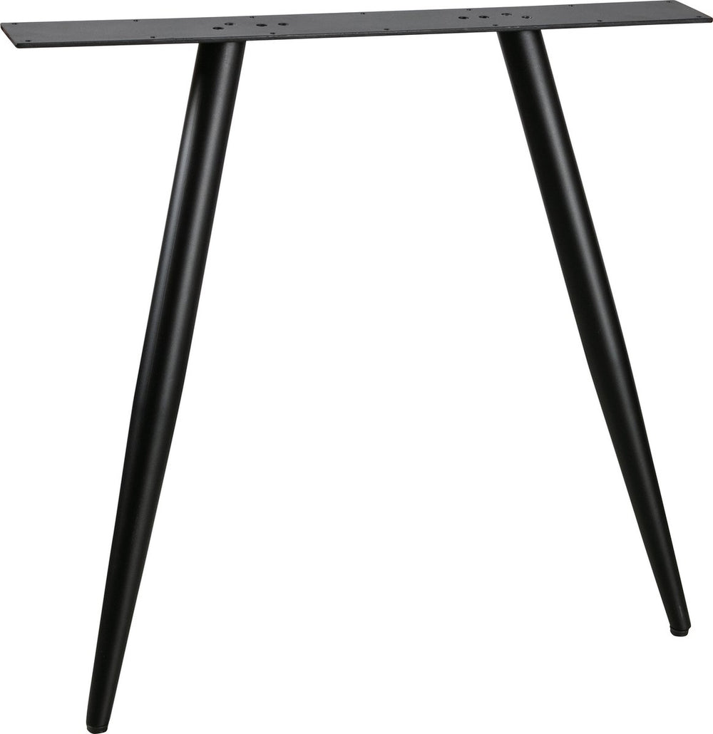 Woood tablo 2-standen poot conisch 1 stuks - metaal - zwart - 72x79x10