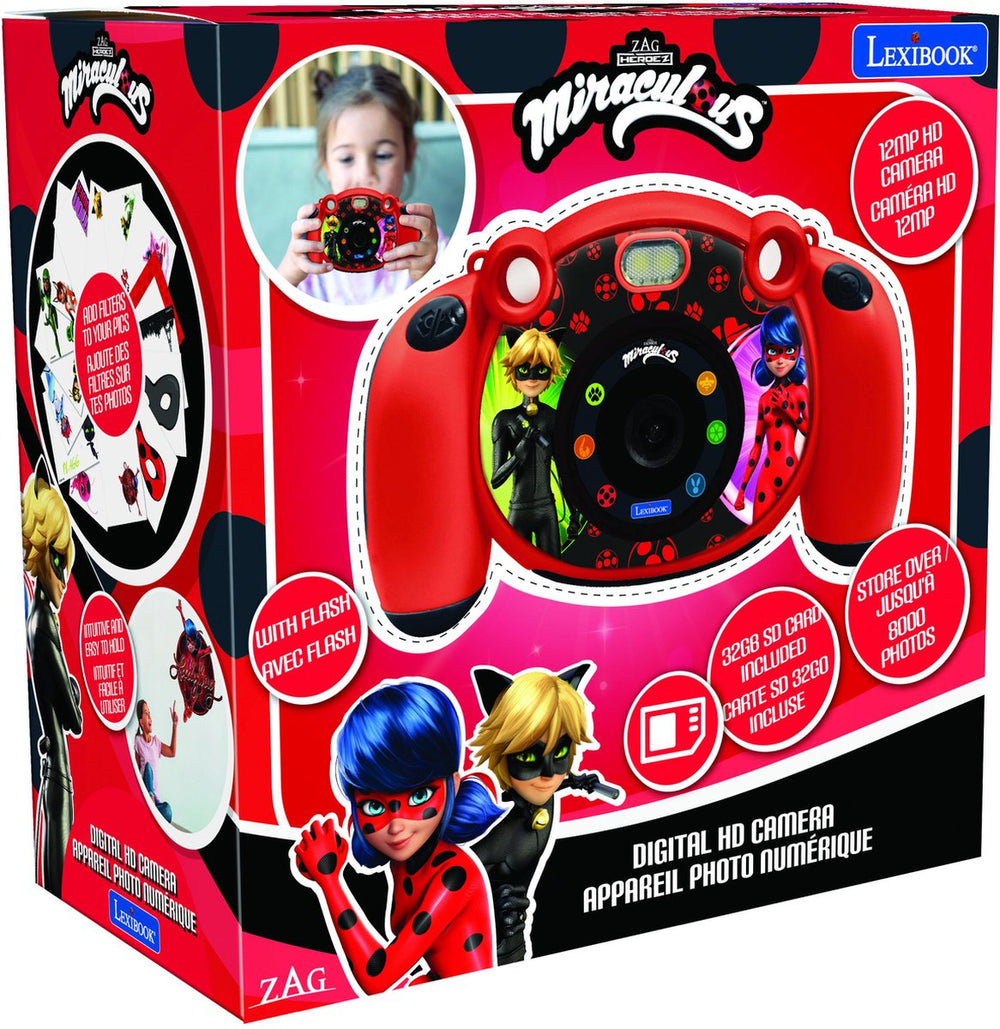 Lexibook miraculous starcam® digitale hd camera met sd-kaart