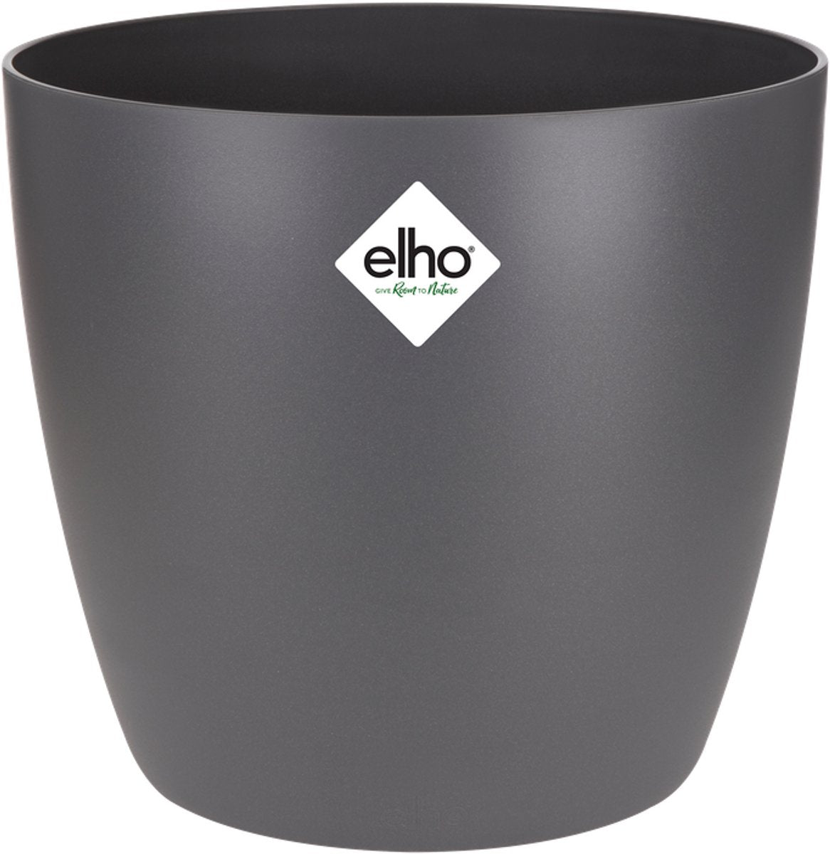Elho brussels rond 20 - bloempot voor binnen - 100% gerecycled plastic - ø 20.0 x h 18.7 cm - antraciet