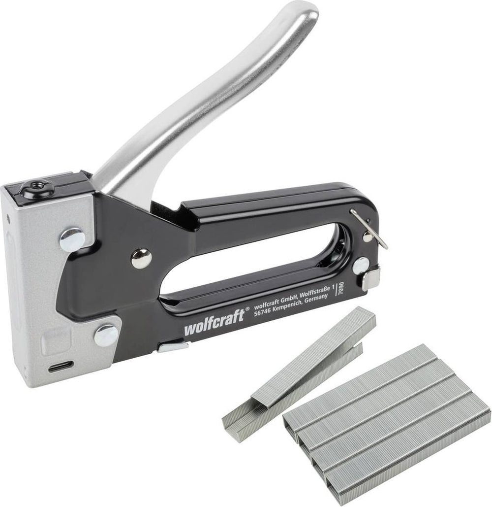Wolfcraft - tacker - handtackerset met 1000 nietjes - nietpistool - 7090000