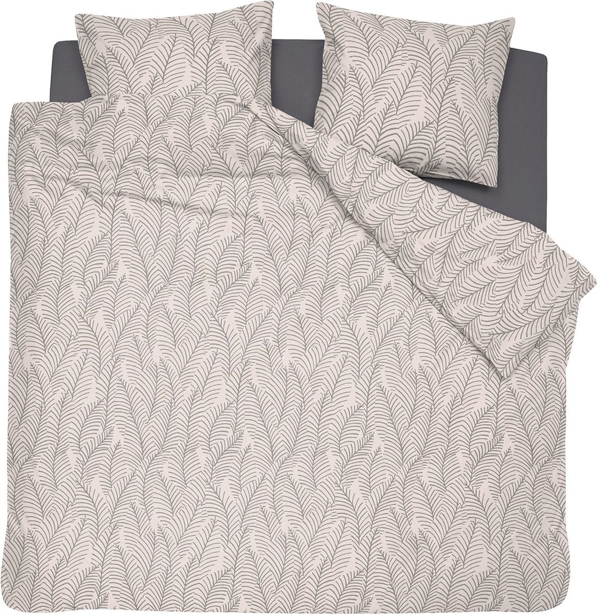 Damai bellezza - dekbedovertrek - satijn - 200x200 220 cm - cream + 2 kussenslopen 60x70