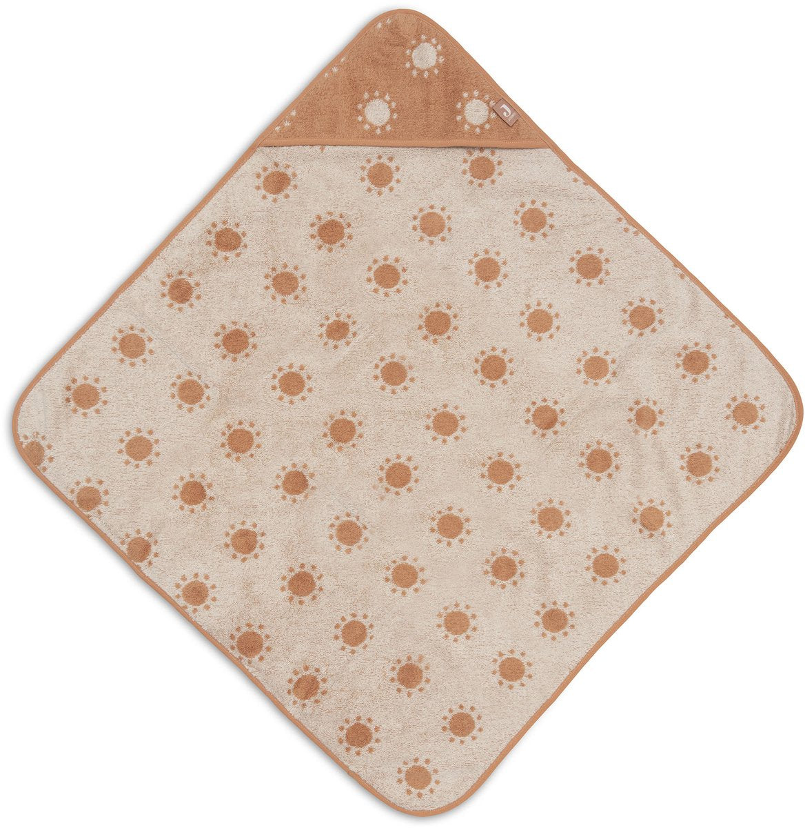 Jollein badcape baby - jersey badstof - 75x75 cm - jacquard - sun