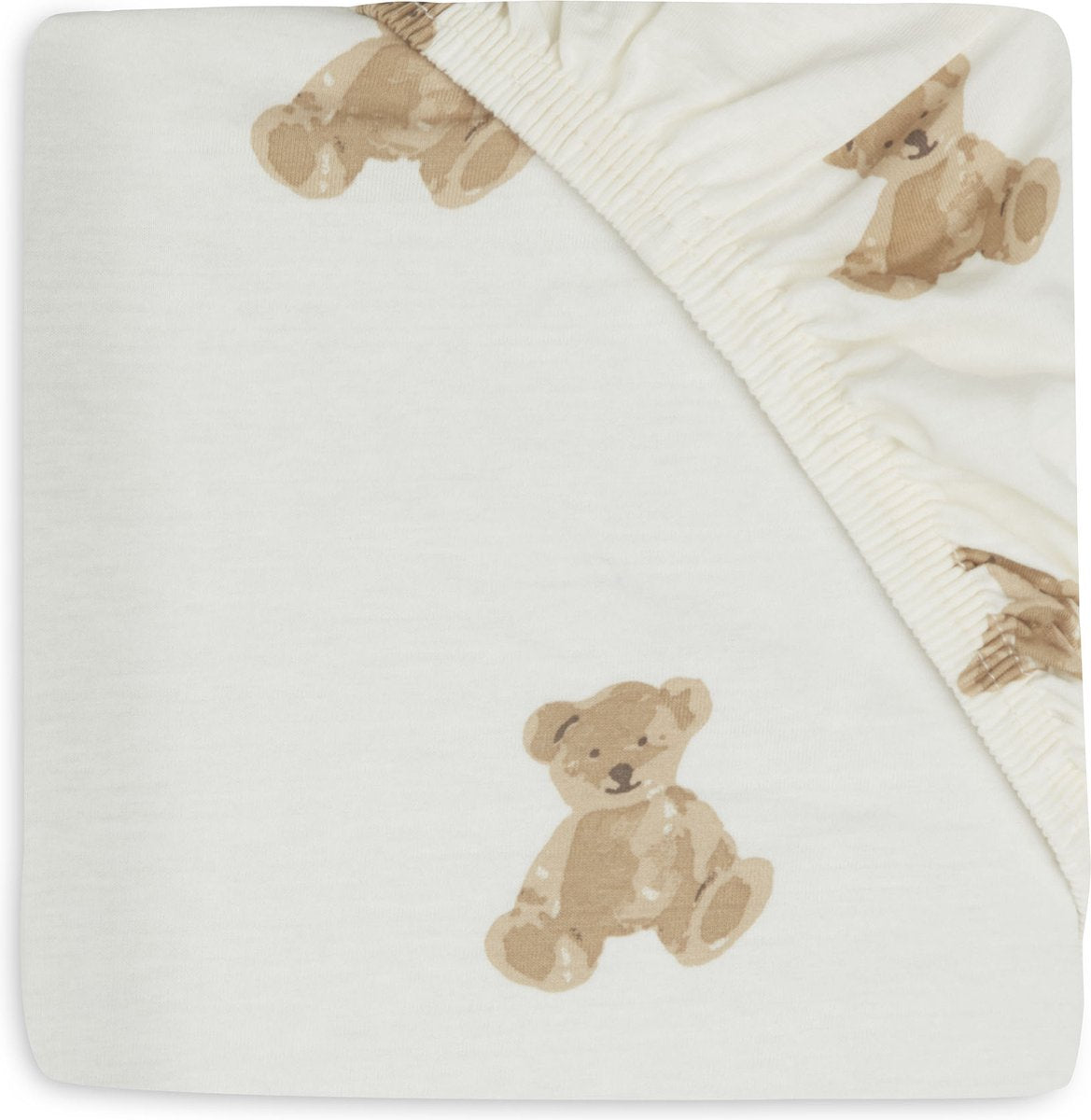 Jollein baby hoeslaken ledikant - teddy bear - jersey - 60x120cm