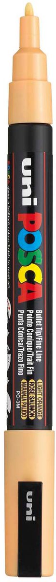 Uni posca pc3m verfmarker zalmroze - ronde punt tot 1,3 mm