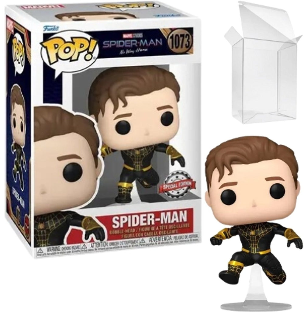 Funko pop! marvel spider-man: no way home - spider-man unmasked black suit #1073