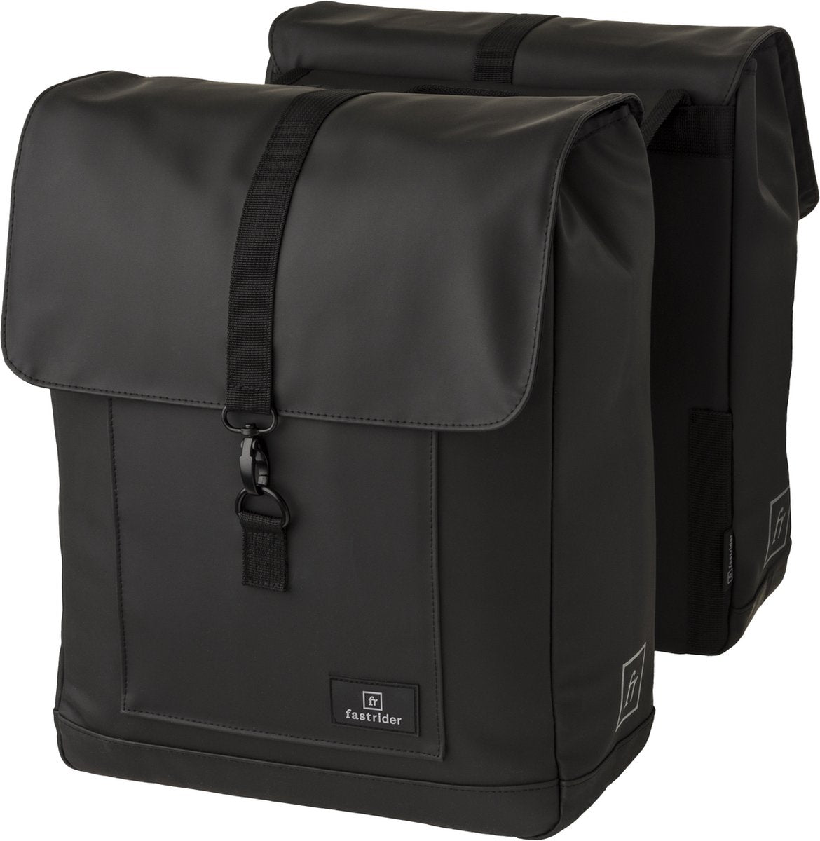 Fastrider jaxx ii dubbele fietstas – mik-compatibel – 28l – waterafstotend – incl. laptopvak – zwart