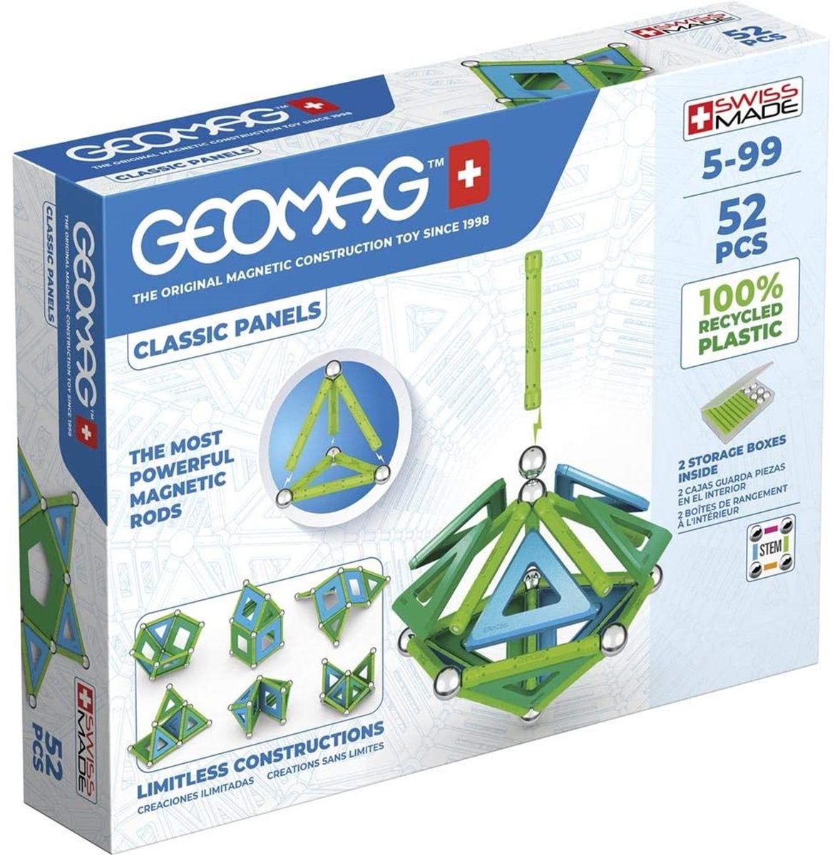 Gardenkraft geomag classic panels green line 52 delig