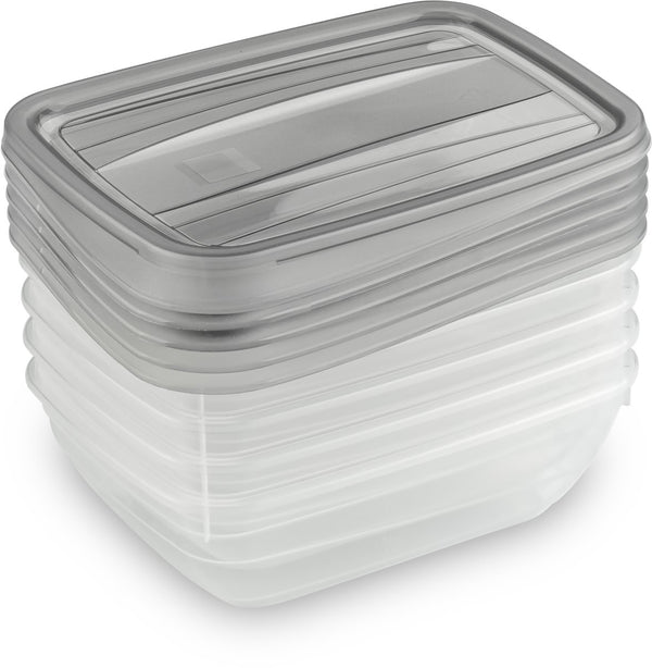 Curver vedo vershoudbakjes set 5x0,5l - 16x12x4.5 cm - transparant