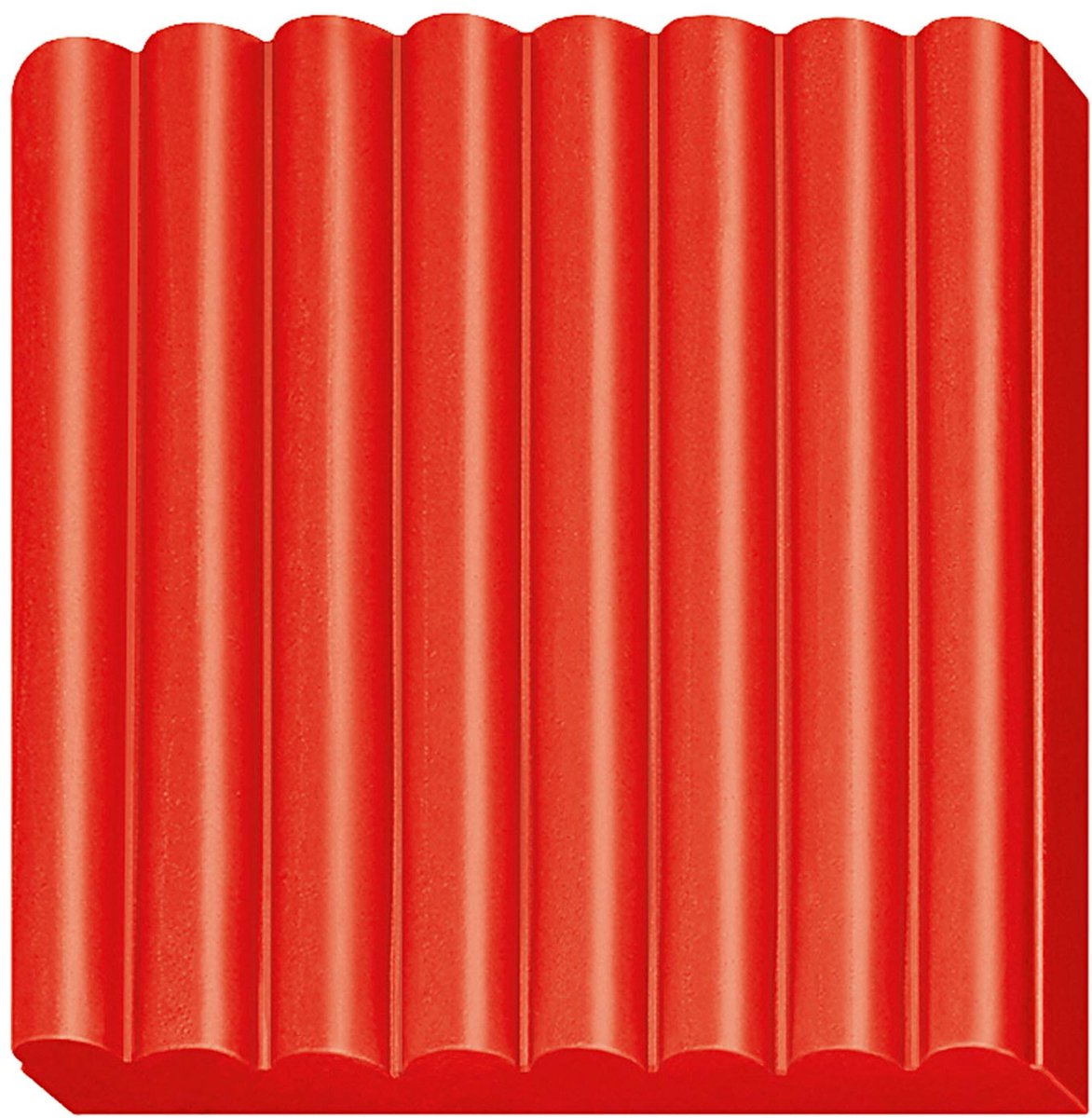 Fimo kids 8030 - ovenhardende boetseerklei - blokje 42 g - rood