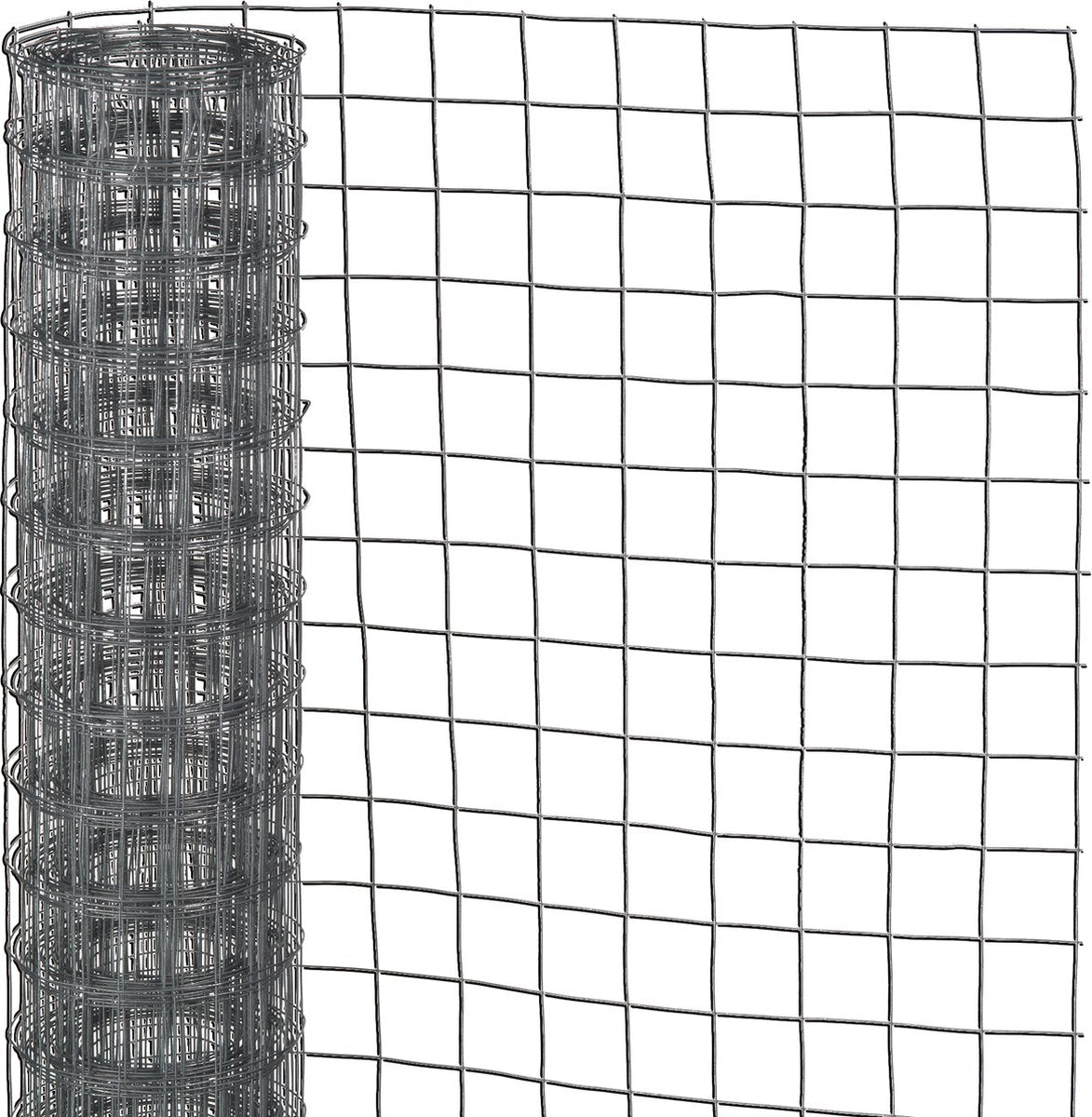 Nature - verzinkt staal gaas - 3 x 1m - grijs - 6,4mm mazen