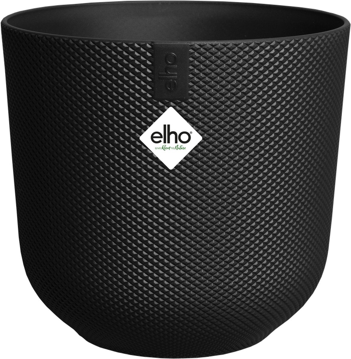 Elho jazz rond 14 bloempot voor binnen - woonaccessoire van 100% gerecycled plastic - ø 14.2 x h 13.1 cm - living black