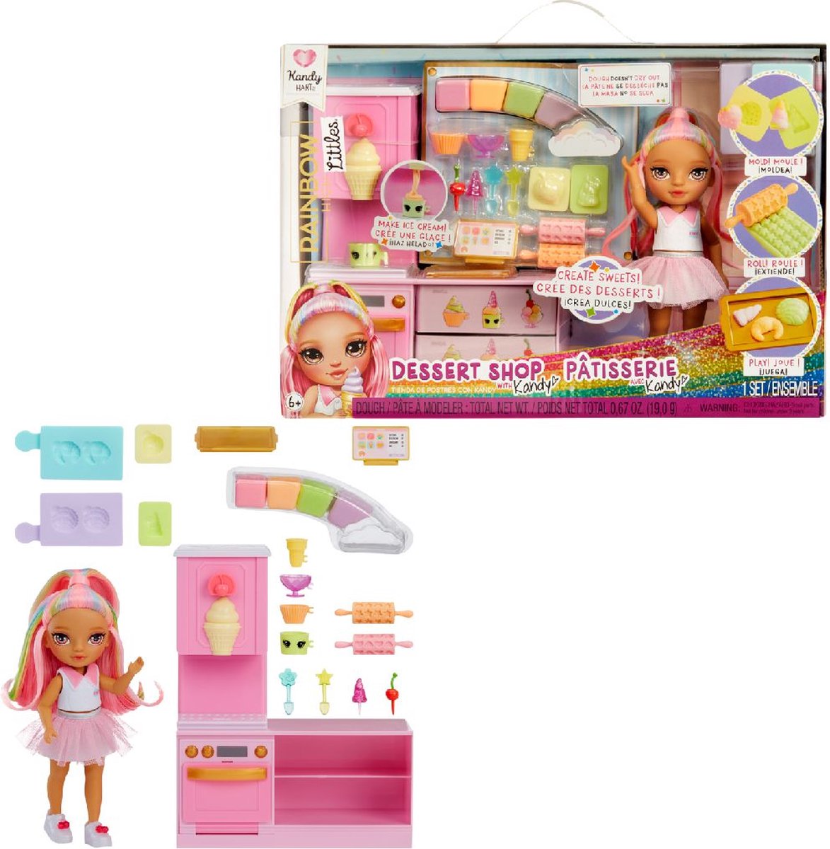 Mga regenboog hoge kleine compacte speelset winkel